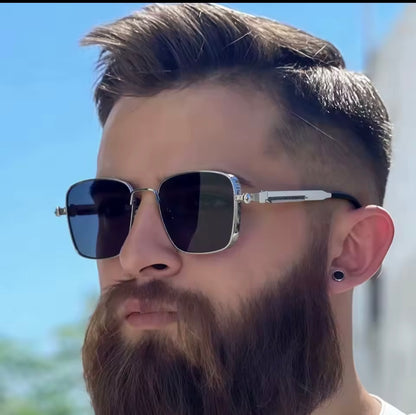 Unisex Metal Rectangular Decorative Glasses